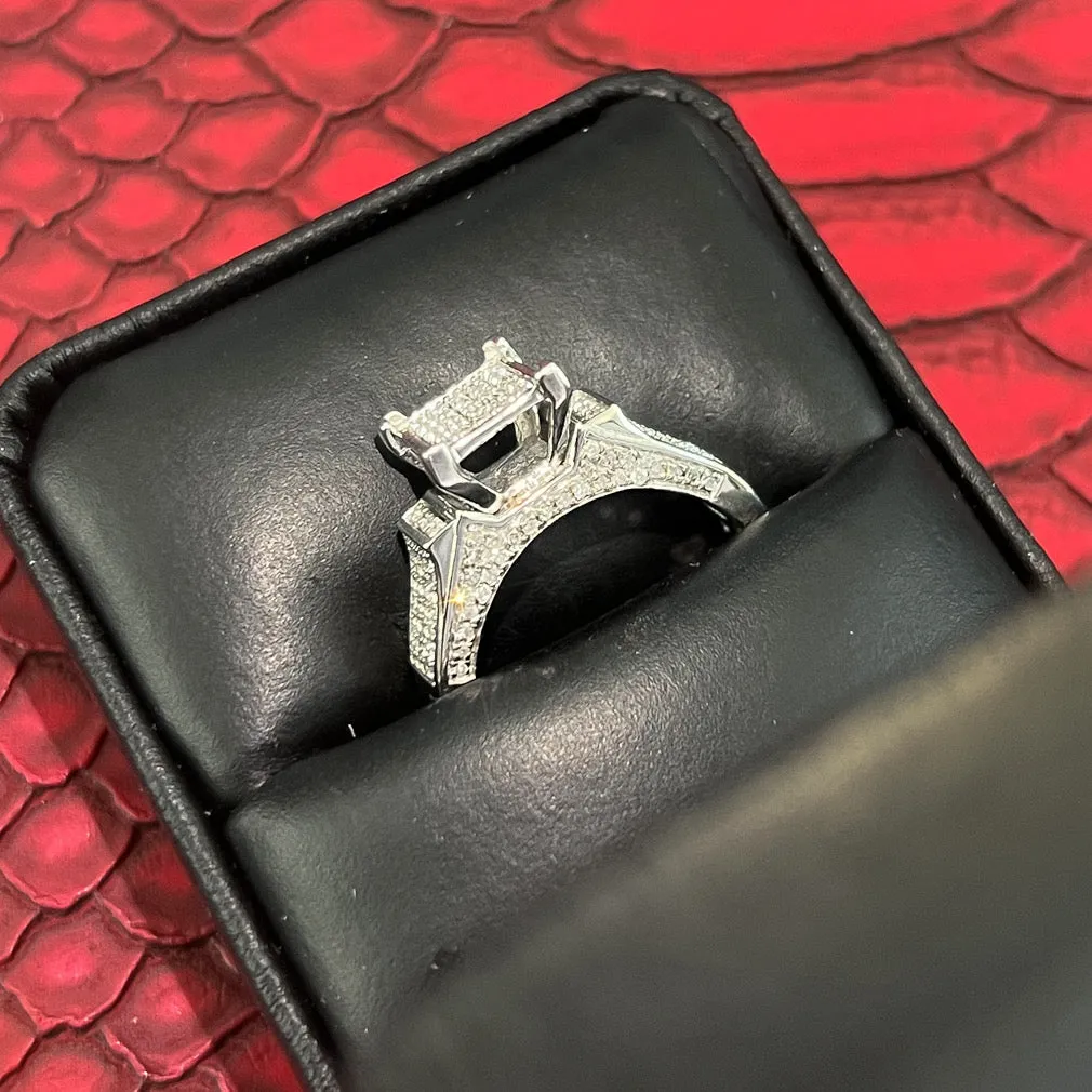 0.50 Real Diamond Carat Fancy Womens Engagement Ring
