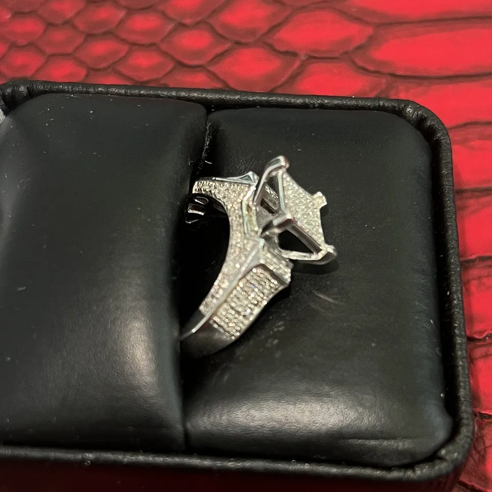0.50 Real Diamond Carat Fancy Womens Engagement Ring