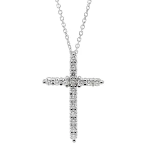 0.51 CTS DEW Moissanite Cross Pendant Necklace