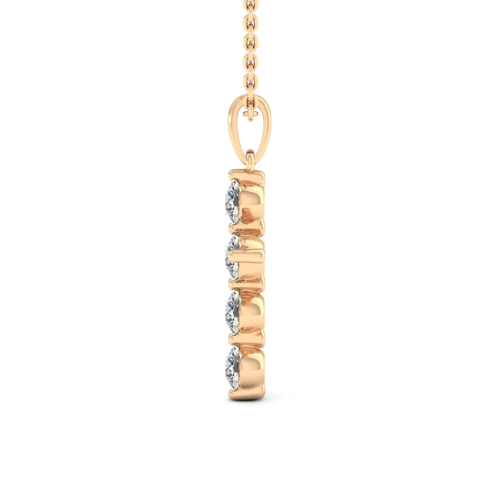0.66 d.e.w cts Evangeline Moissanite Necklace