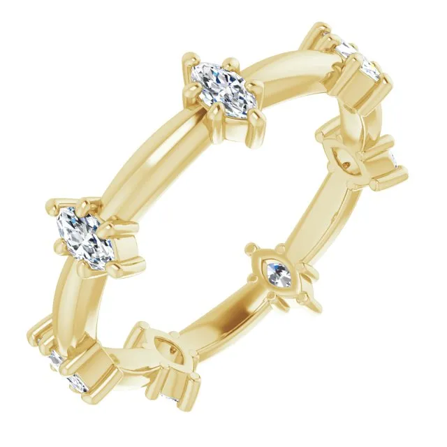 0.84 ct. Prong Set Marquise Diamond Eternity Band
