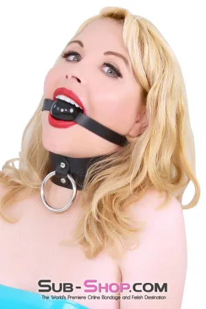 0883A      Beginner Small Black Ball Gag on Leather Strap