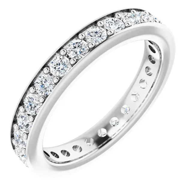 0.90 ct.  Round Diamond Eternity Band Stackable Ring