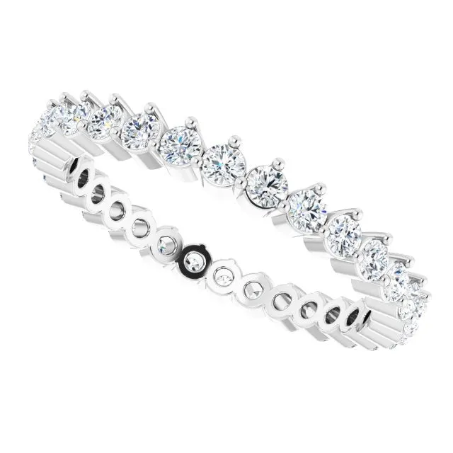 0.90 ct. Round Diamond Eternity Band Stackable Ring