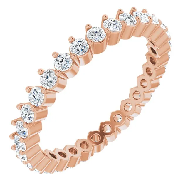0.90 ct. Round Diamond Eternity Band Stackable Ring