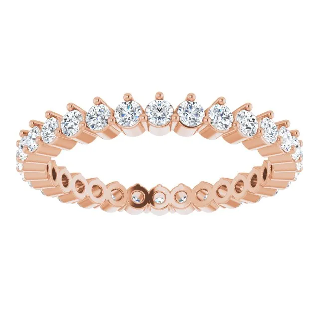 0.90 ct. Round Diamond Eternity Band Stackable Ring