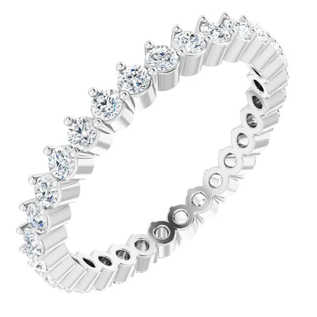 0.90 ct. Round Diamond Eternity Band Stackable Ring
