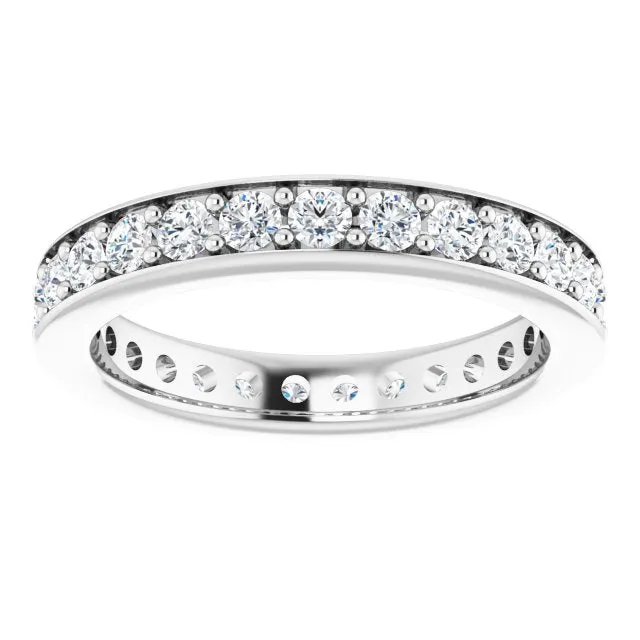 0.90 ct.  Round Diamond Eternity Band Stackable Ring