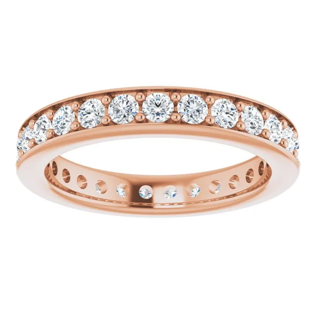 0.90 ct.  Round Diamond Eternity Band Stackable Ring