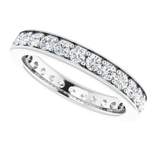 0.90 ct.  Round Diamond Eternity Band Stackable Ring