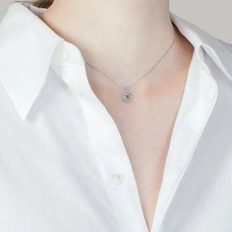 1.0 Ct Round Diamond Necklace with Twinkle Setting