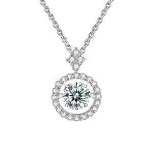 1.0 Ct Round Diamond Necklace with Twinkle Setting