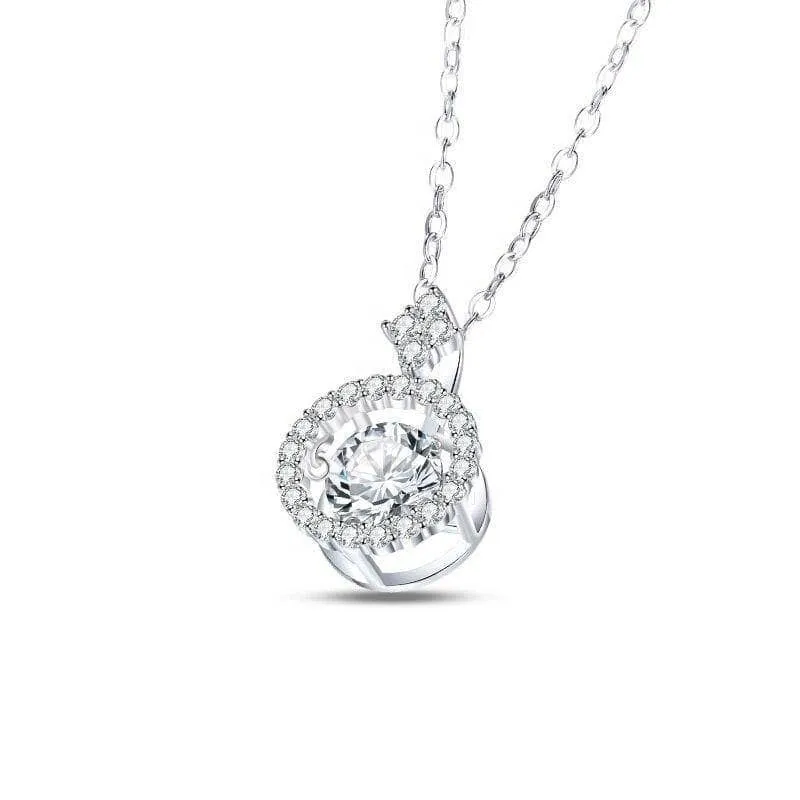1.0 Ct Round Diamond Necklace with Twinkle Setting