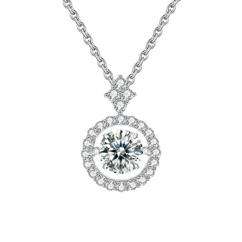 1.0 Ct Round Diamond Necklace with Twinkle Setting
