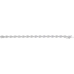 10K White Gold Diamond Fashion Bracelet 1.00 Cttw