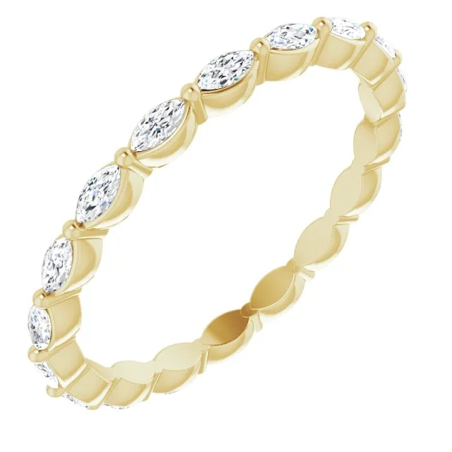 1.12 ct. Marquise Diamond Eternity Band East West Set Diamond Ring