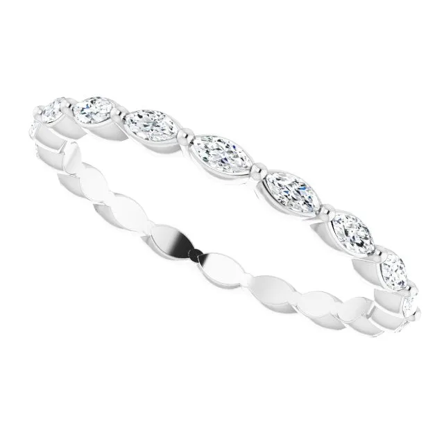 1.12 ct. Marquise Diamond Eternity Band East West Set Diamond Ring