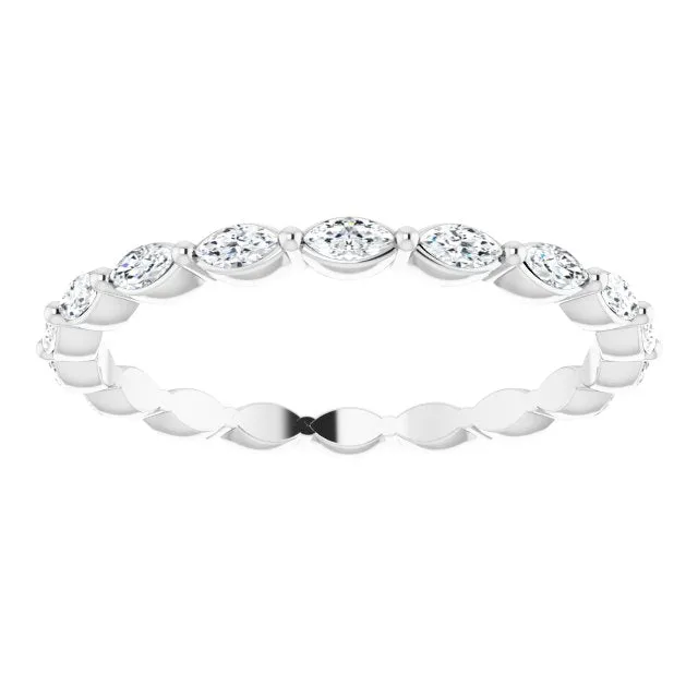 1.12 ct. Marquise Diamond Eternity Band East West Set Diamond Ring