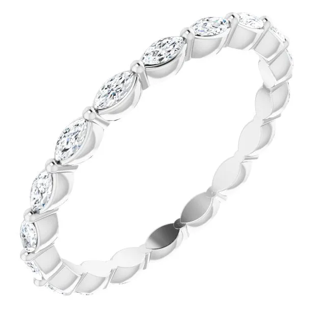 1.12 ct. Marquise Diamond Eternity Band East West Set Diamond Ring