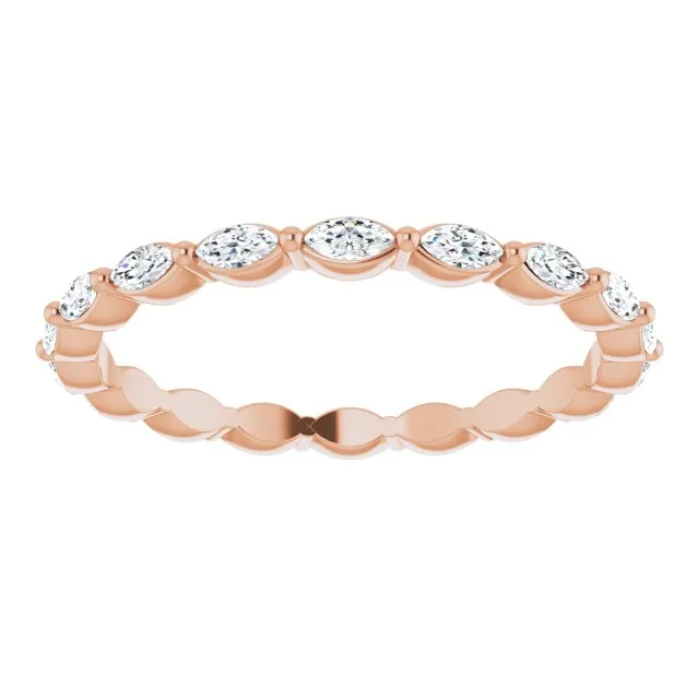 1.12 ct. Marquise Diamond Eternity Band East West Set Diamond Ring