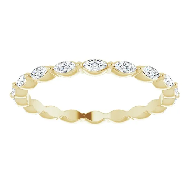 1.12 ct. Marquise Diamond Eternity Band East West Set Diamond Ring