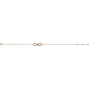 14k Rose Gold 1/6 CTW Diamond Infinity-Inspired 8" Bracelet