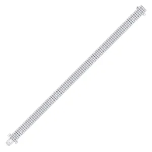 14K White Gold Mens Diamond Fashion Bracelet 9-1/2 Cttw