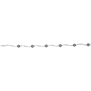 14k White Gold Sapphire & 1/5 CTW Diamond Bracelet
