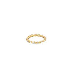 14k Yellow Gold 1ct G SI1 Round  Diamond Eternity Band Size 5 3/4