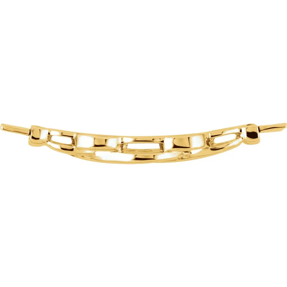 14k Yellow Gold Bracelet Center
