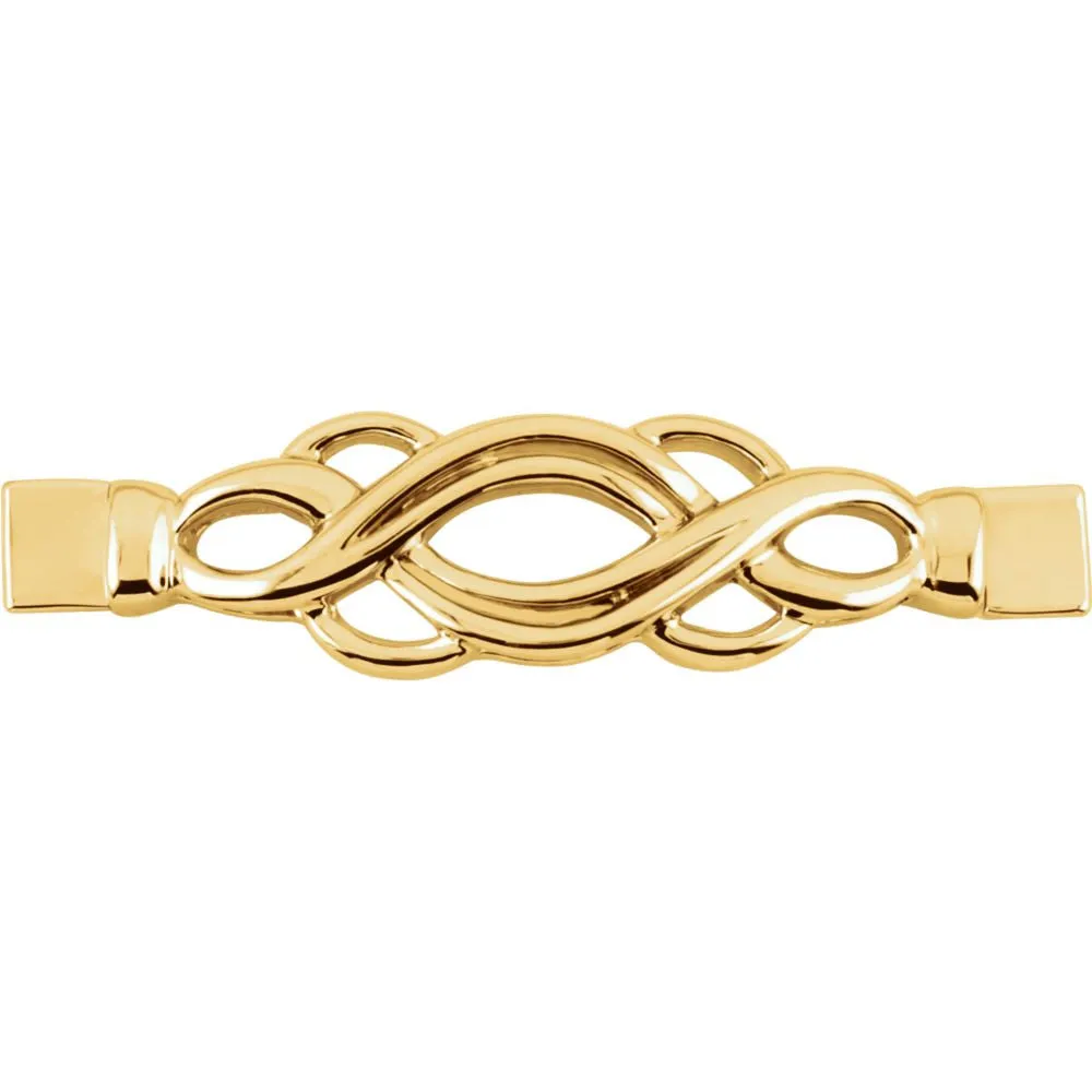 14k Yellow Gold Bracelet Center