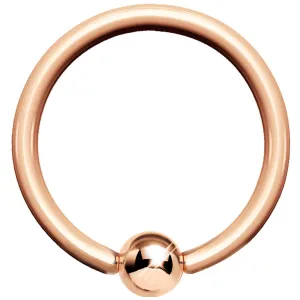 16 Gauge Rose Gold BCR Captive Ring 3/8 3mm Ball