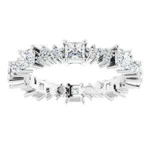 1.80 ct. Princess & Round Diamond Eternity Band