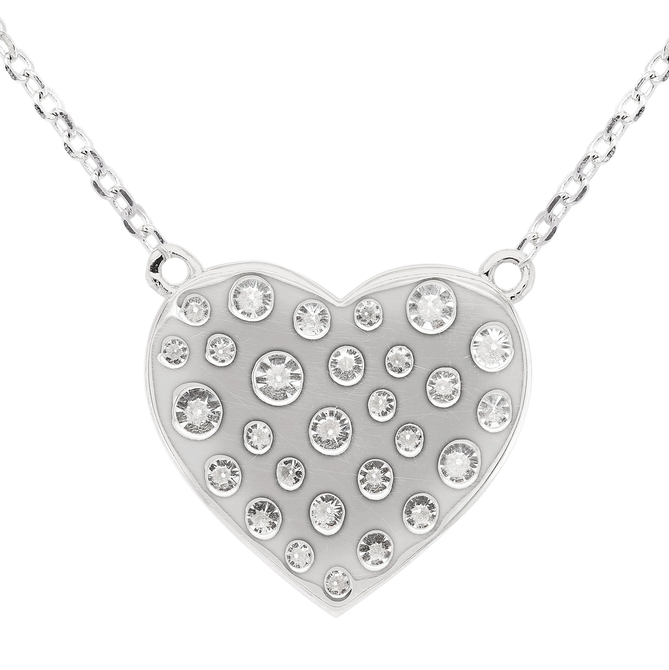 1.88 CTS DEW Daynna Moissanite Pave Heart Necklace