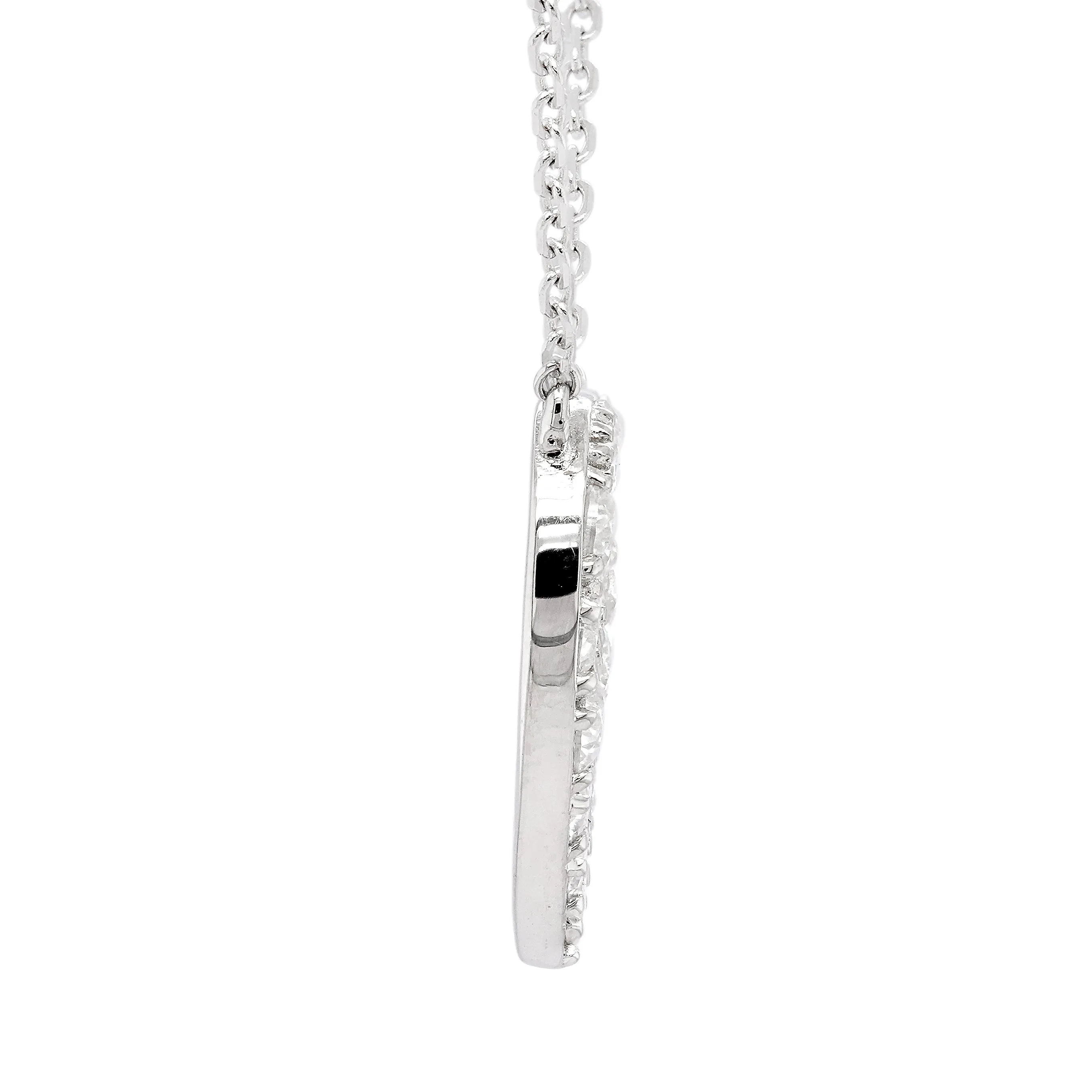 1.88 CTS DEW Daynna Moissanite Pave Heart Necklace