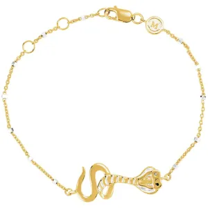 18k Yellow Gold Vermeil Serpent 7.5" Bracelet for Temptation