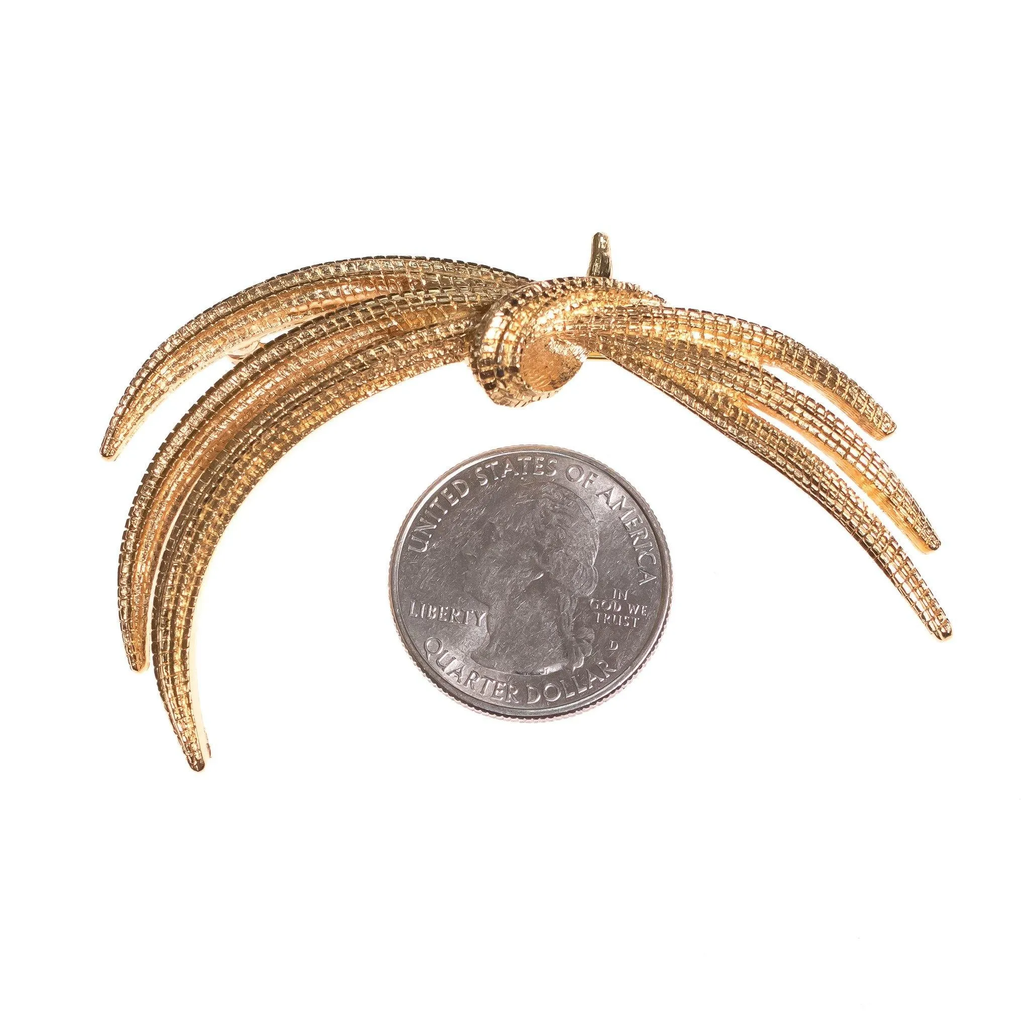 1960s Monet Classic Gold Crest Brooch