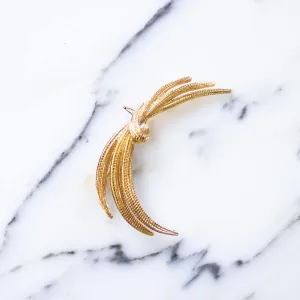 1960s Monet Classic Gold Crest Brooch
