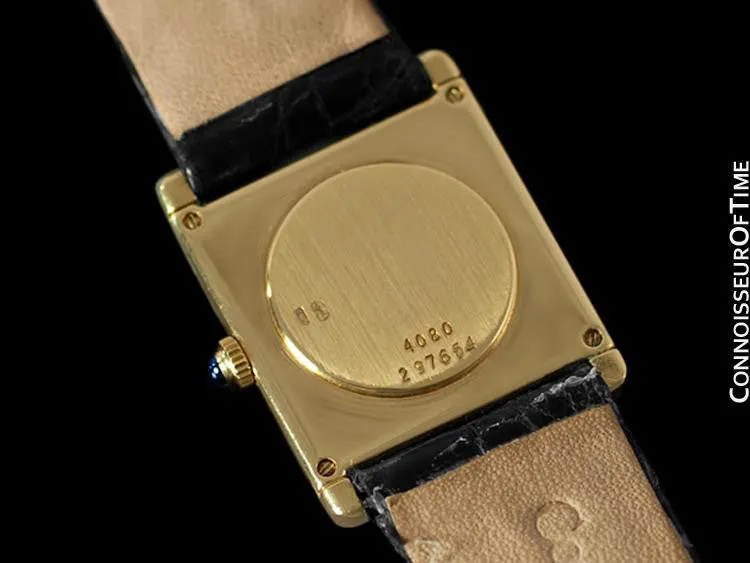 1980 Piaget Ladies / Midsize Vintage Rectangular Handwound Watch - 18K Gold