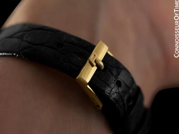 1980 Piaget Ladies / Midsize Vintage Rectangular Handwound Watch - 18K Gold
