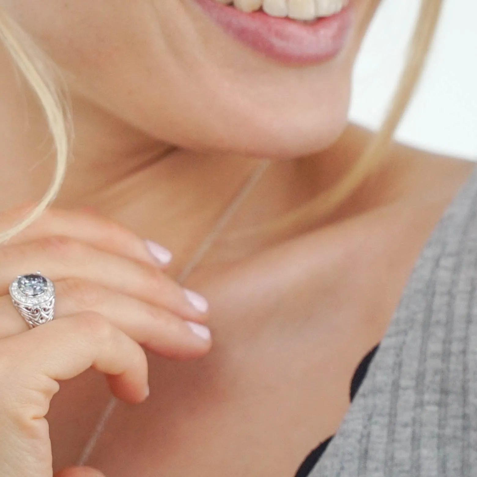 2.30 d.e.w cts Cassandra Moissanite Ring
