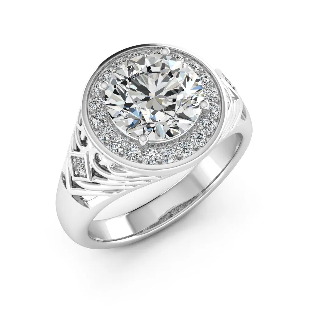 2.30 d.e.w cts Cassandra Moissanite Ring
