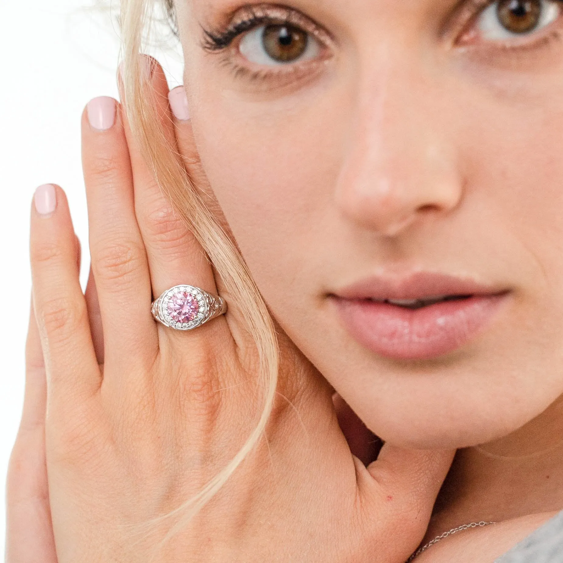 2.30 d.e.w cts Cassandra Moissanite Ring