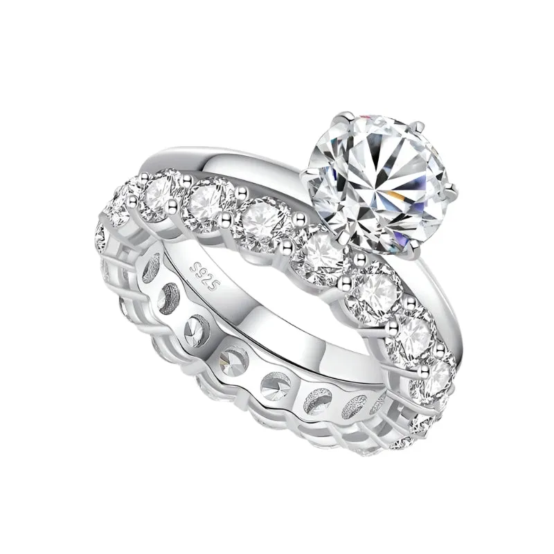 2ct Round Cut Diamond Bridal Ring Set