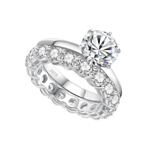 2ct Round Cut Diamond Bridal Ring Set