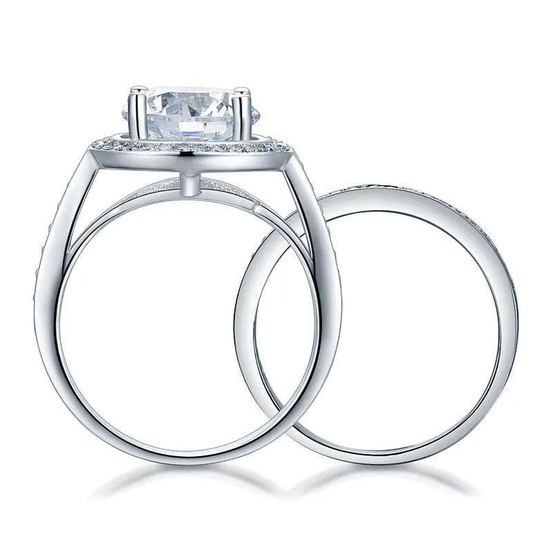 3.5 Ct Vintage Luxury Round Diamond Engagement Ring Set