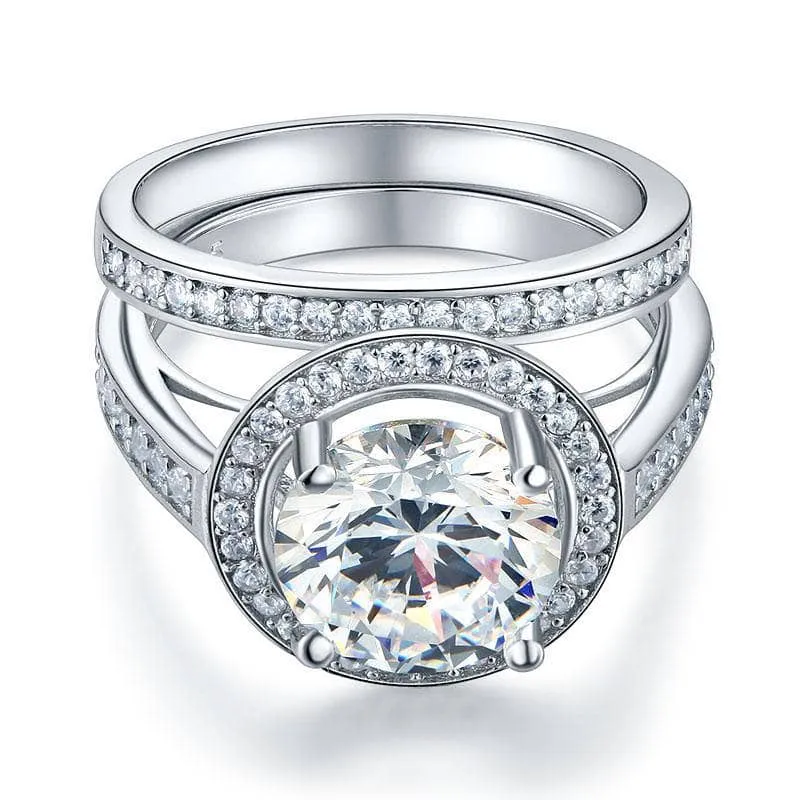 3.5 Ct Vintage Luxury Round Diamond Engagement Ring Set