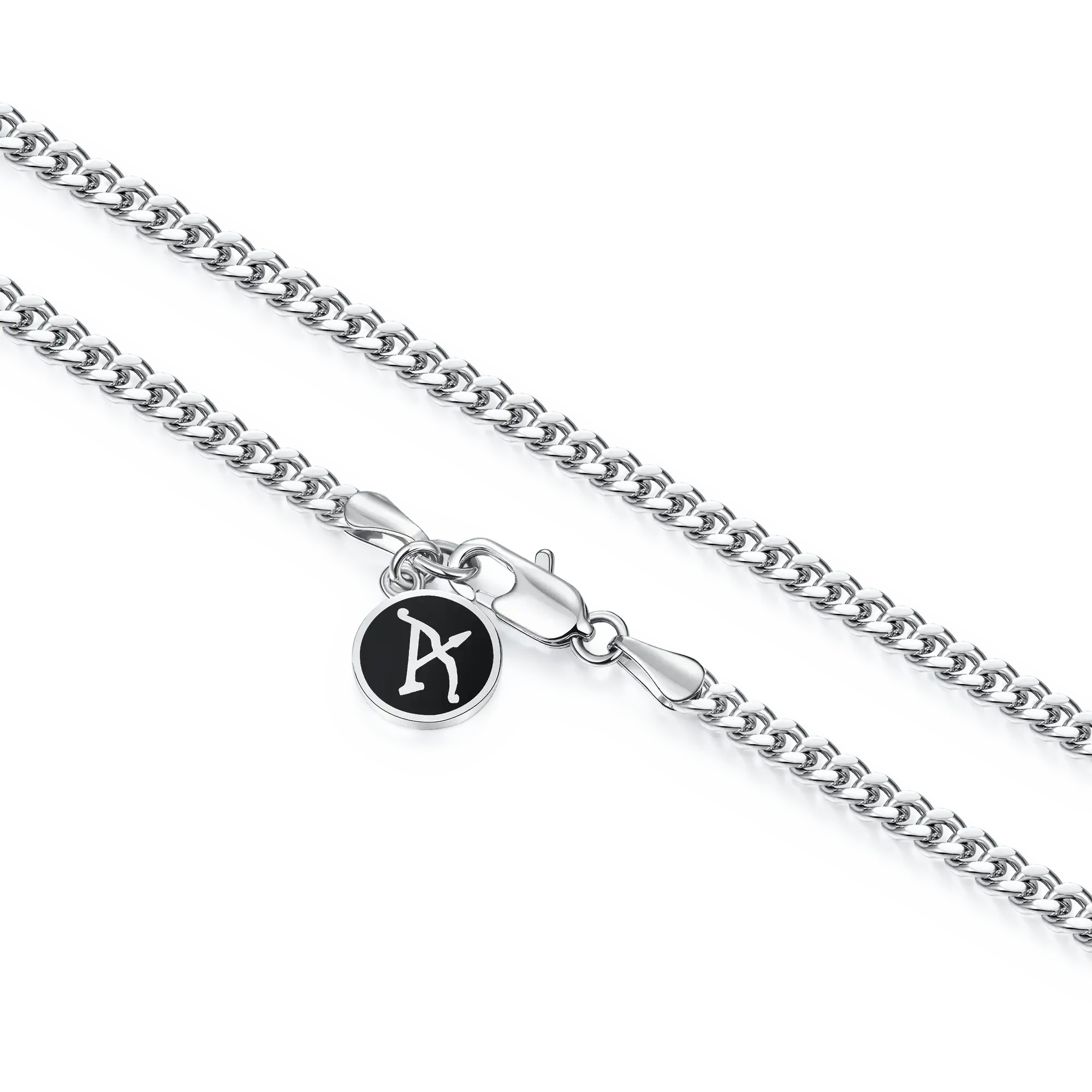 3.5mm Miami Micro Cuban Curb Chain - White Gold