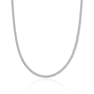 3.5mm Miami Micro Cuban Curb Chain - White Gold