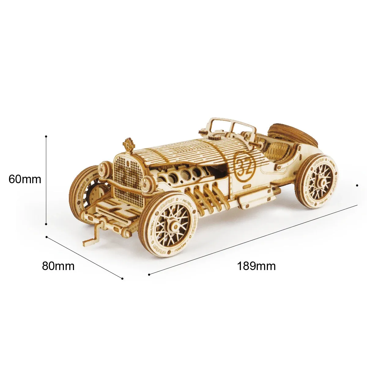 3D Wooden Puzzle Car Model DIY Assembly Toy Birthday Gift for Boys Children's Mechanical Kit Home Décor, Kids Christmas Gift C55